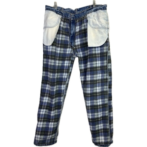 Carhartt Men’s Work Wear Flannel-Lined 5 pocket Blue Jeans - Picture 2 of 13